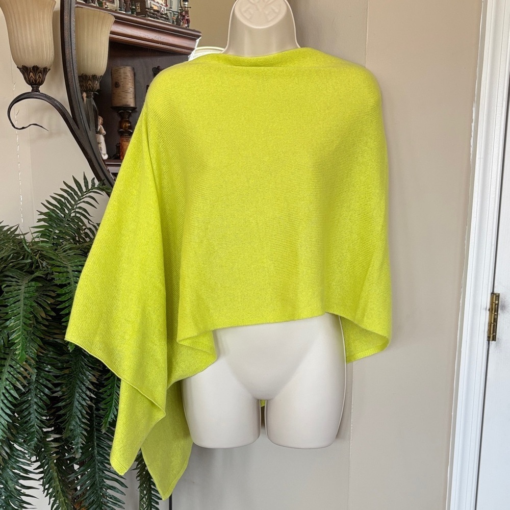 Claudia Nicole 100% Cashmere Dress Topper Drape Poncho Dayglow Travel Wrap Scarf